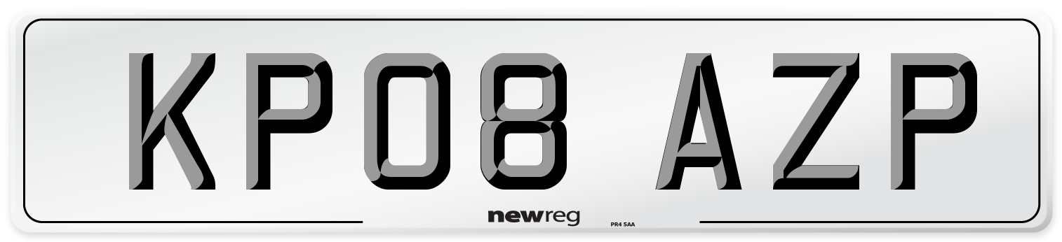 KP08 AZP Number Plate from New Reg